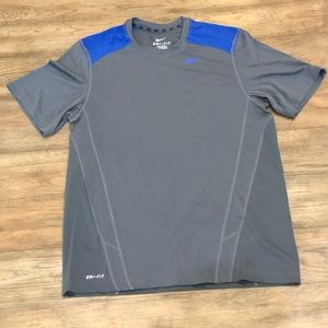 Gray and Blue Nike Tee
